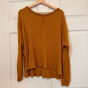 PINK LILY - Mustard Yellow Slouchy Sweater